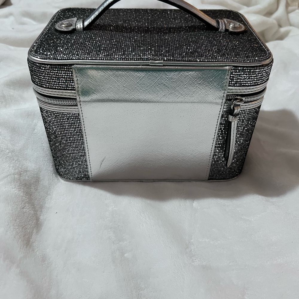 Victoria's Secret Glittering Black and Silver Cosmetic Case - Picture 3 of 6